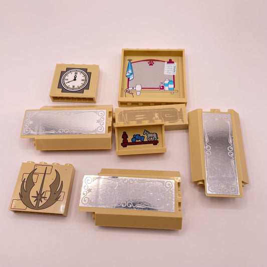 LEGO Prints and Stickers, Building, Tan, 8 Pieces
