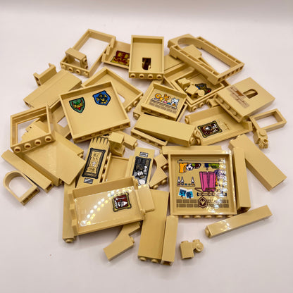 LEGO Panels and Building Pieces, Tan, Approx. 130g