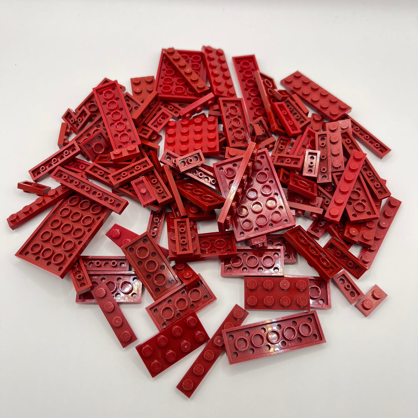 LEGO Plates, Dark Red, Approx. 100g