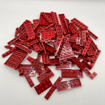 LEGO Plates, Dark Red, Approx. 100g