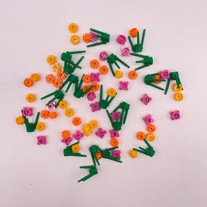 LEGO Small Plant Pack, Mixed Flowers, Stems, 80 Pieces