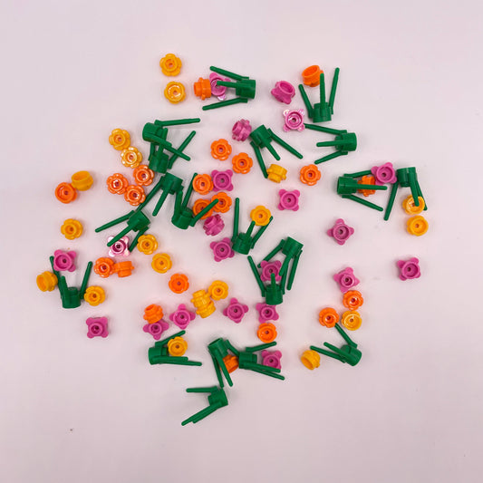 LEGO Small Plant Pack, Mixed Flowers, Stems, 80 Pieces