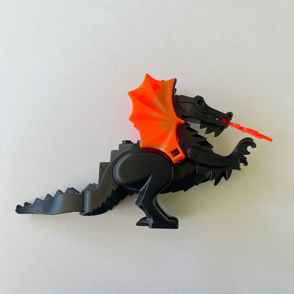 LEGO Classic Black Dragon with Trans Neon Orange Wings and Flame, Castle