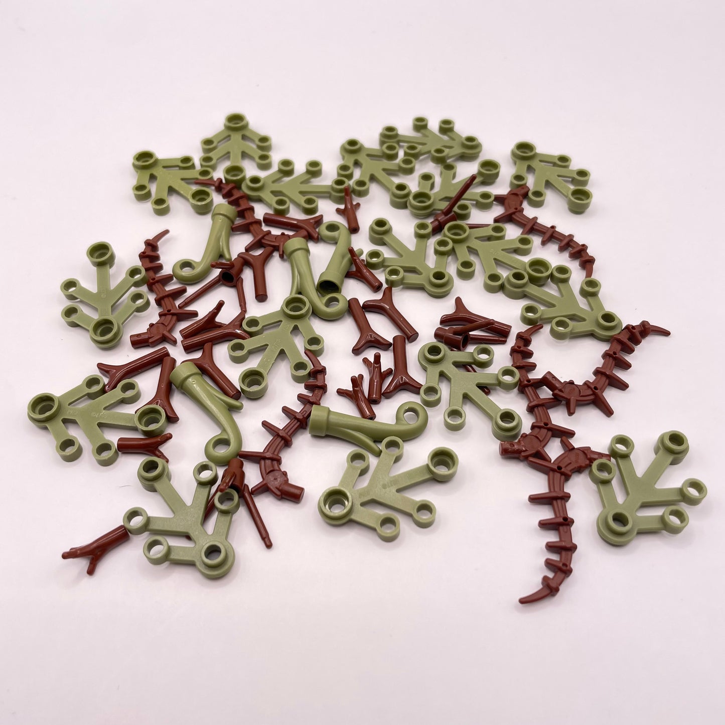 LEGO Mixed Leaves, Olive and Reddish Brown, Plant, 50 Pieces