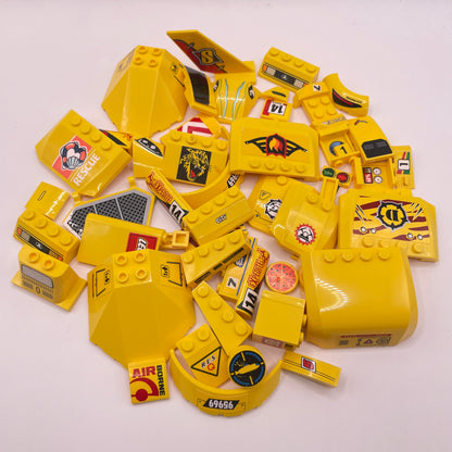 LEGO Prints and Stickers, Yellow Vehicles, Approx. 90g