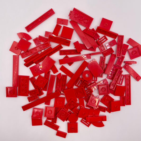 LEGO Mixed Tiles, Red, Approx. 50g