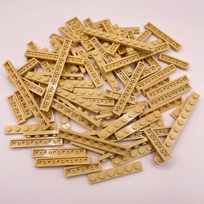 LEGO  Plates, 2x Wide, Long, Tan, Approx. 75g