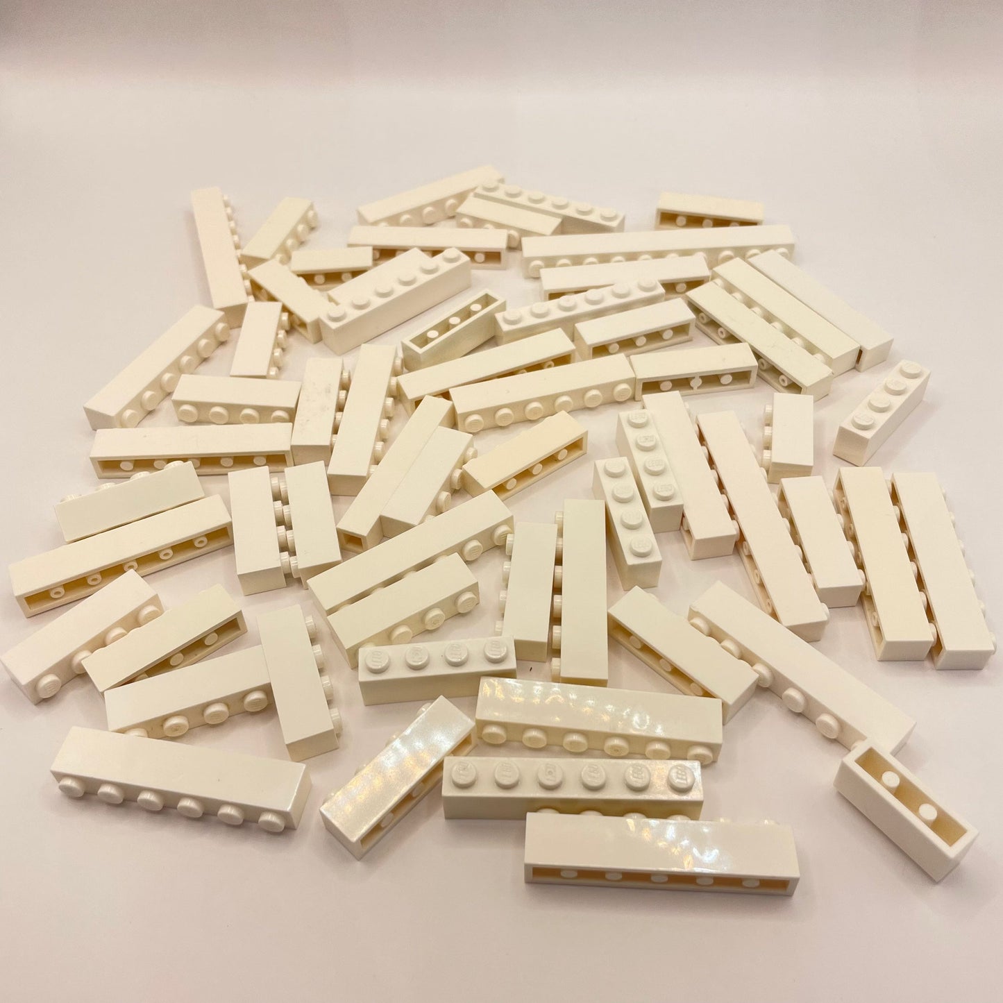 LEGO Bricks 1x Wide, White, Approx. 120g