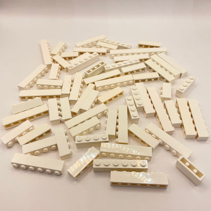 LEGO Bricks 1x Wide, White, Approx. 120g