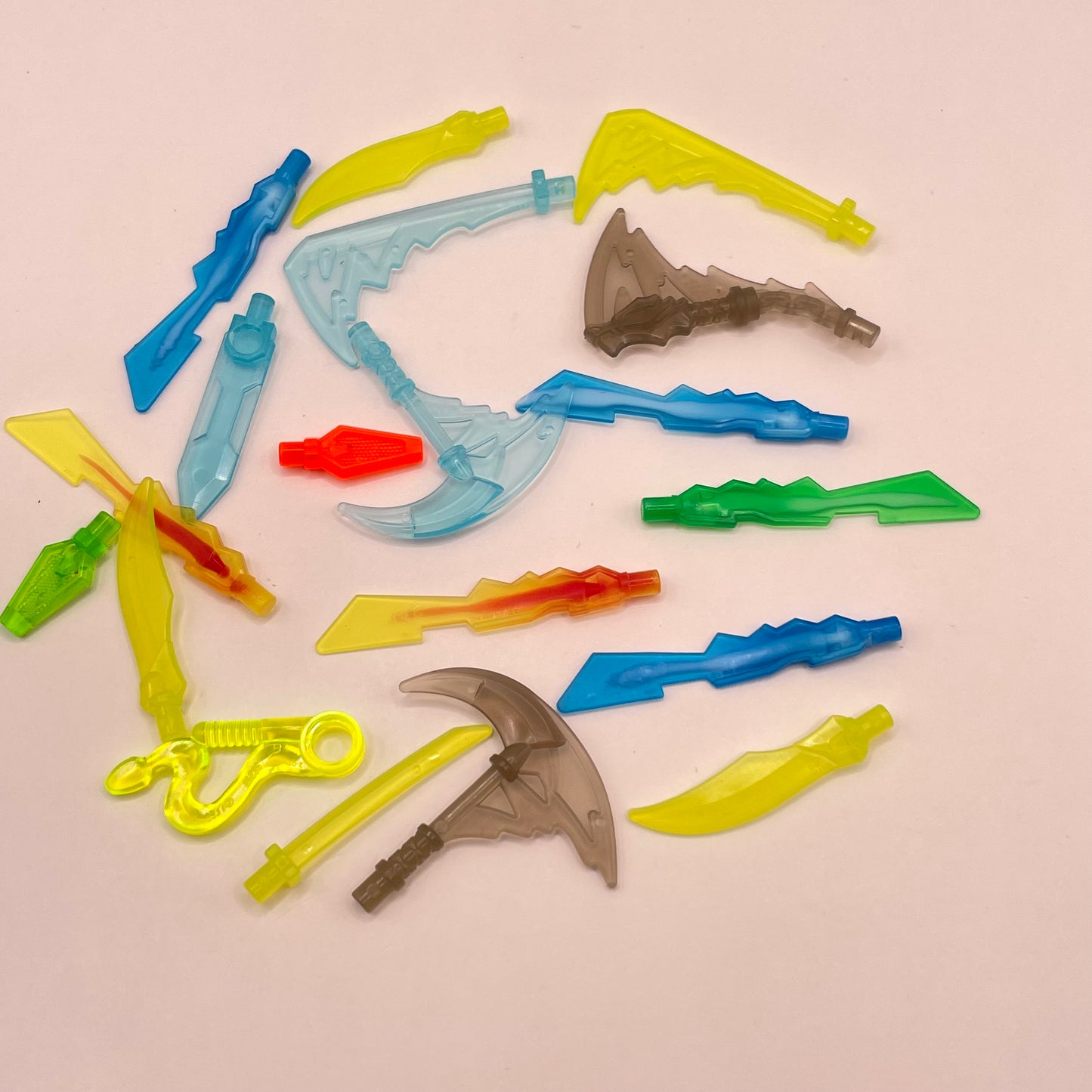 LEGO Swords, Transparent, Tools and Weapons, Minifigure, 20 Pieces