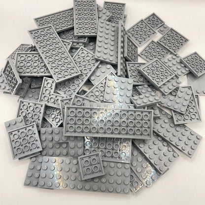 LEGO Plates 4x Wide, Dark Bluish Grey, Approx. 240g