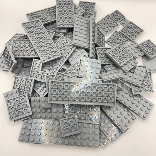 LEGO Plates 4x Wide, Dark Bluish Grey, Approx. 240g