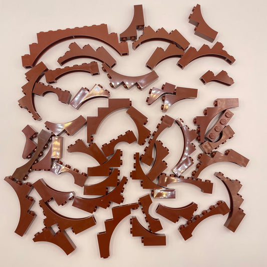 LEGO Arches, Building Pieces, Reddish Brown, Approx. 80g
