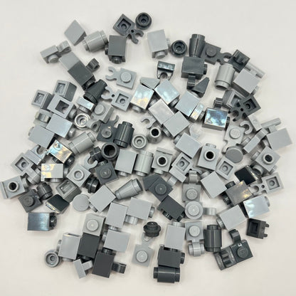 LEGO Mixed Grey, 1x1 Greebling, 100 Pieces