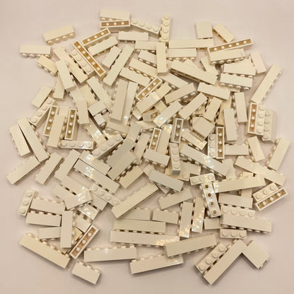 LEGO Bricks, White, Approx. 250g