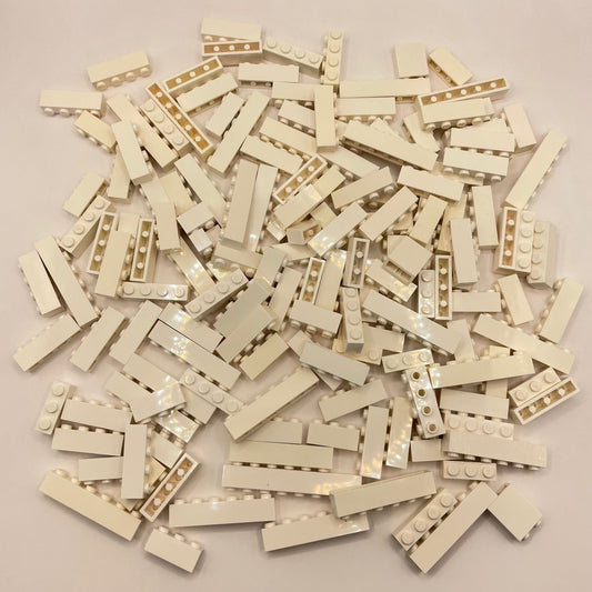 LEGO Bricks, White, Approx. 250g