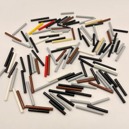 LEGO Mixed 3L / 4L Bars / Poles, 120 Pieces