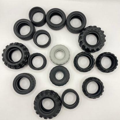 LEGO Medium Tyres, Mixed Colours, 16 Pieces