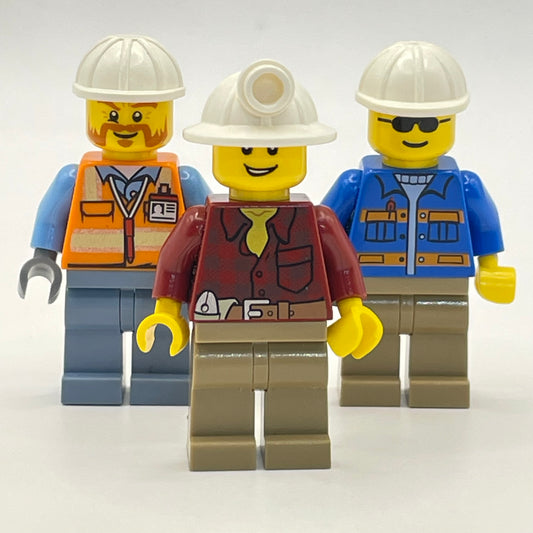 LEGO Construction Workers, City, Minifigures (pack of 3)