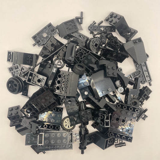 LEGO Mixed Vehicle Pieces, Black, Approx. 130g