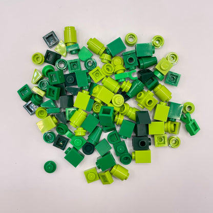 LEGO Mixed Green, Greebling, 100 Pieces