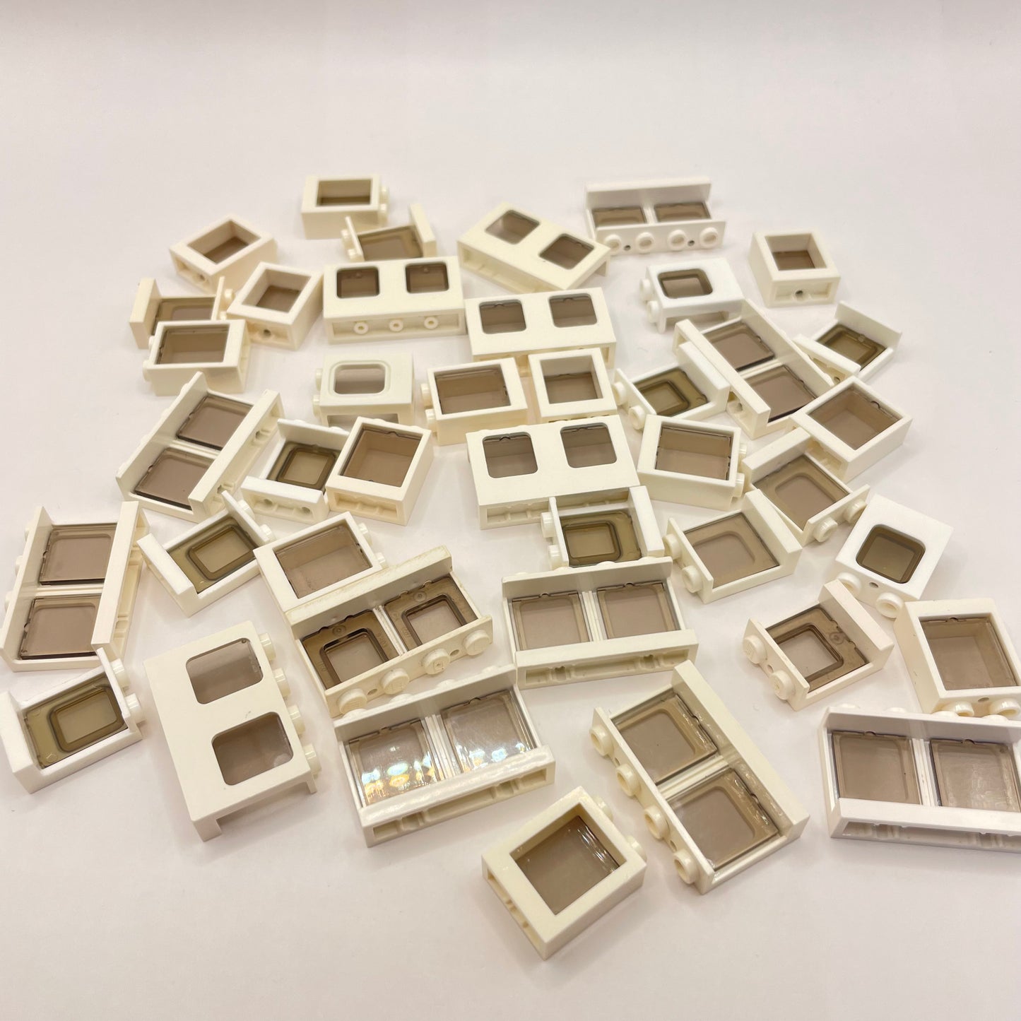 LEGO Small Building, White Trans Black Inserts, Building, Approx. 60g