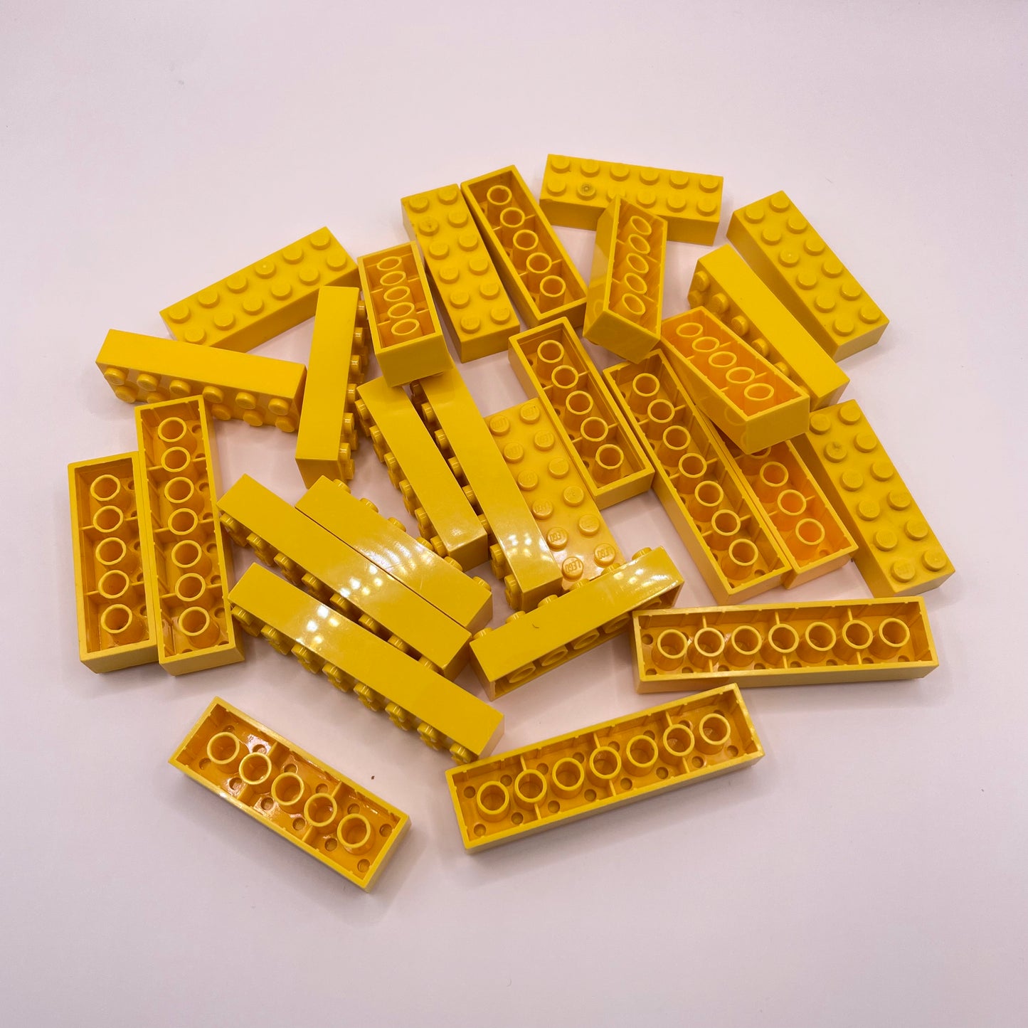 LEGO Bricks, Long, 2x Wide, Yellow, Approx. 100g