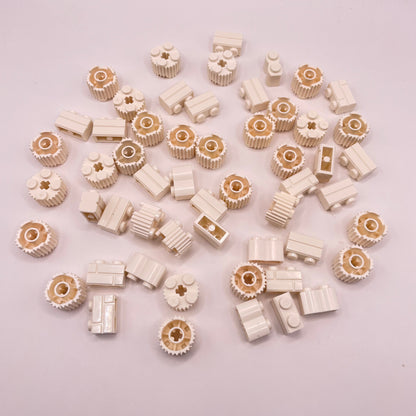 LEGO Textured Bricks, Building, White, 50 Pieces