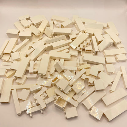 LEGO Tall Bricks, White, Approx. 300g