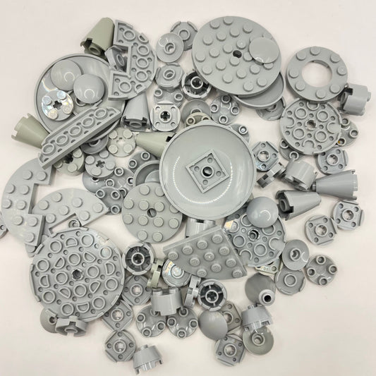 LEGO Light Bluish Grey, Round, Approx. 70g