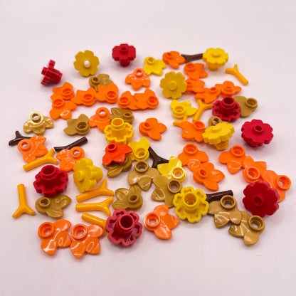 LEGO Flowers and Leaves, Autumn Tones, Plant, 70 Pieces