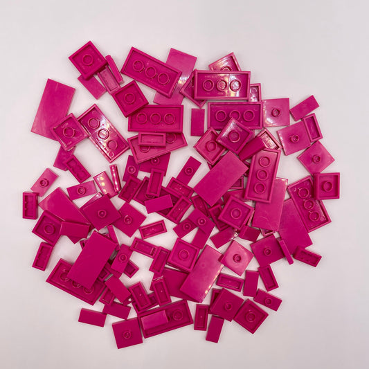 LEGO Tiles and Jumpers, Magenta, Approx. 45g