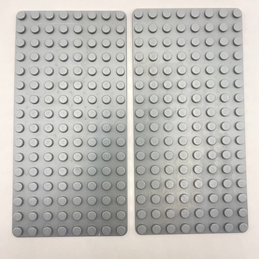 LEGO Baseplate, Dark Bluish Grey, 8x16, 3865 (2 pieces) Playwear