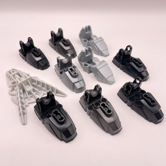 LEGO Bionicle, Foot, Monochrome, Black, 10 Pieces