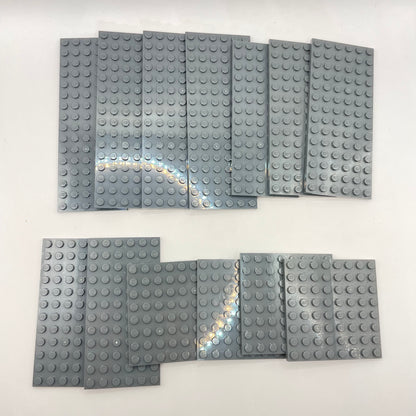 LEGO Medium Plates, Dark Bluish Grey, Approx. 130g