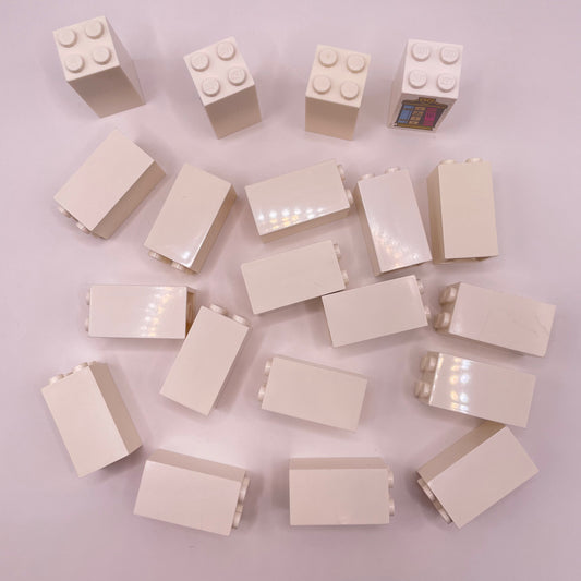 LEGO Brick, 2x2, Tall, White, Approx. 70g