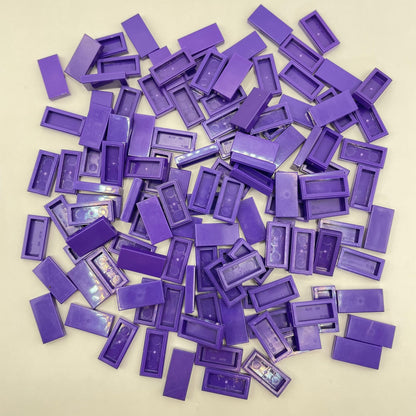 LEGO 1x2 Dark Purple, Tiles, Approx. 90g Greebling