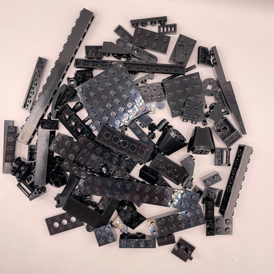 LEGO Mixed Pieces, Black, Approx. 100g