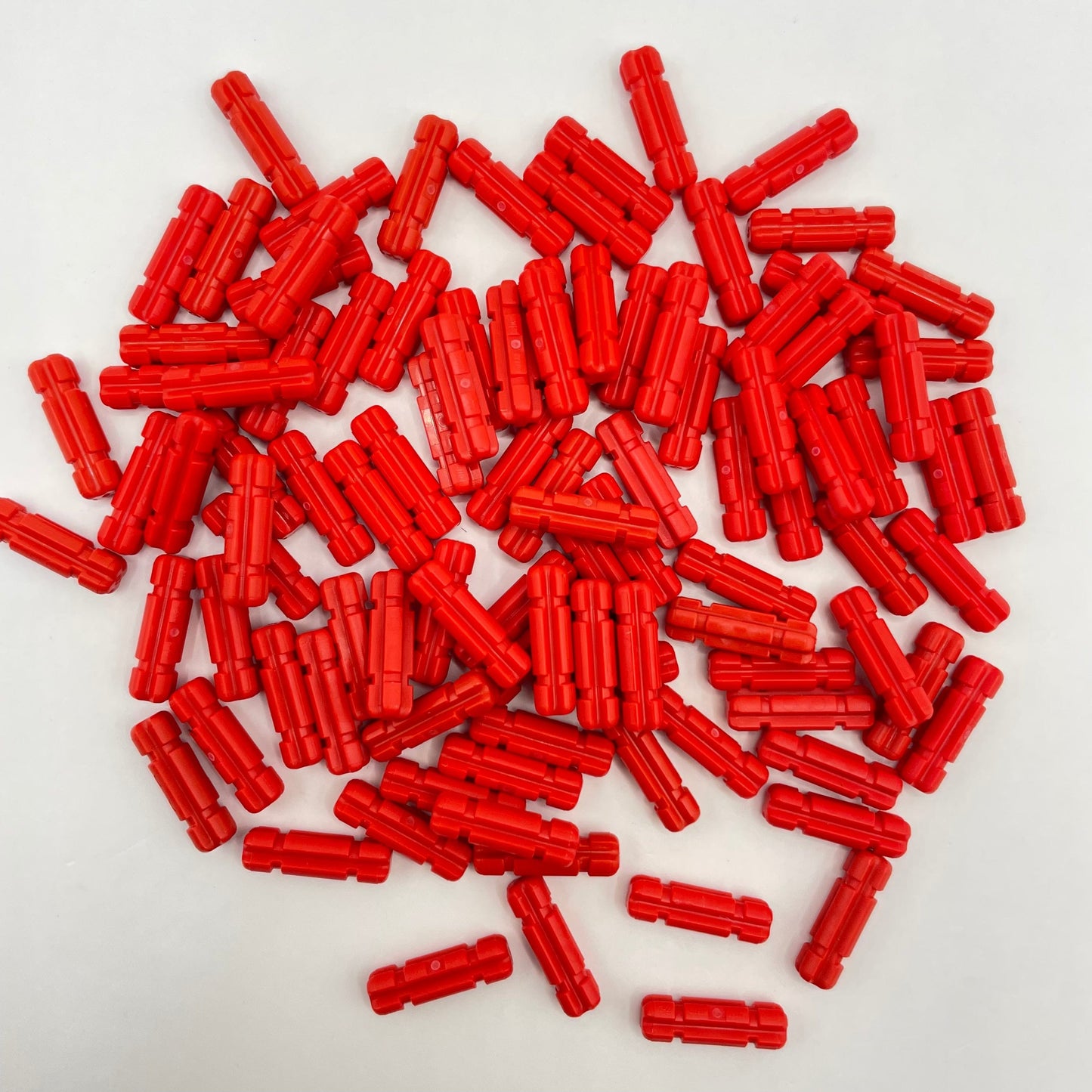 LEGO Axle 2L Notched, Red, Technic, 100 Pieces