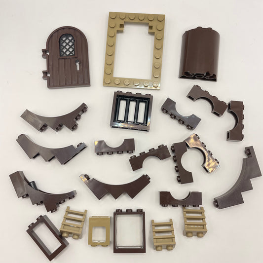 LEGO Dark Tan, Dark Brown, Building, Approx. 45g