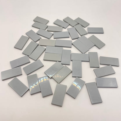 LEGO 2 x 4 Tiles, Light Bluish Grey, 40 Pieces