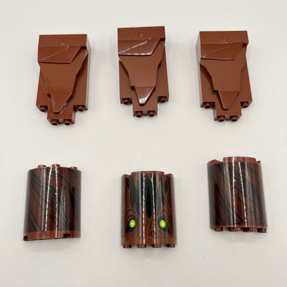 LEGO Rock Panels, Tree Sections, Reddish Brown, 6 Pieces