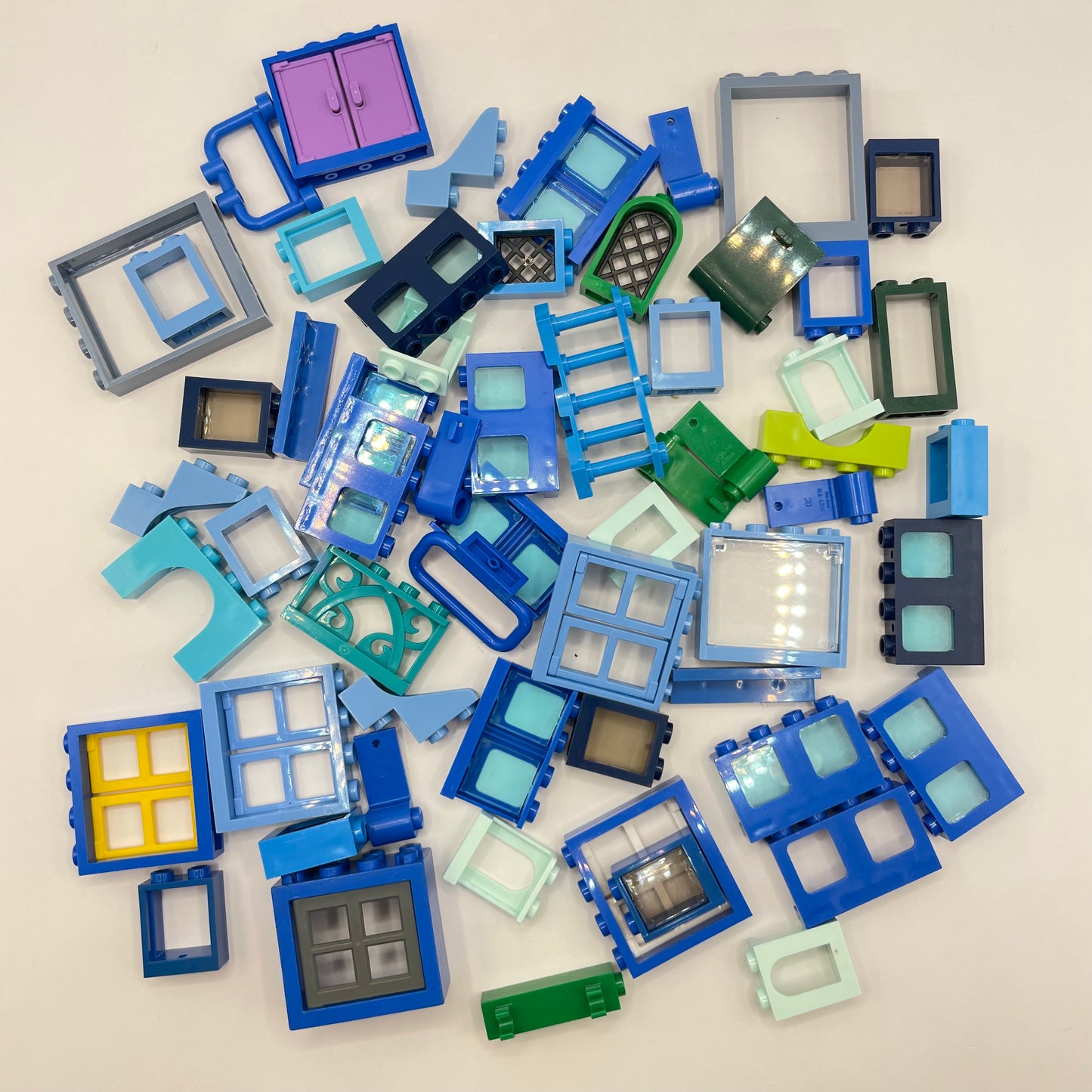 LEGO Small Building, Mixed Blue and Green, Approx. 85g