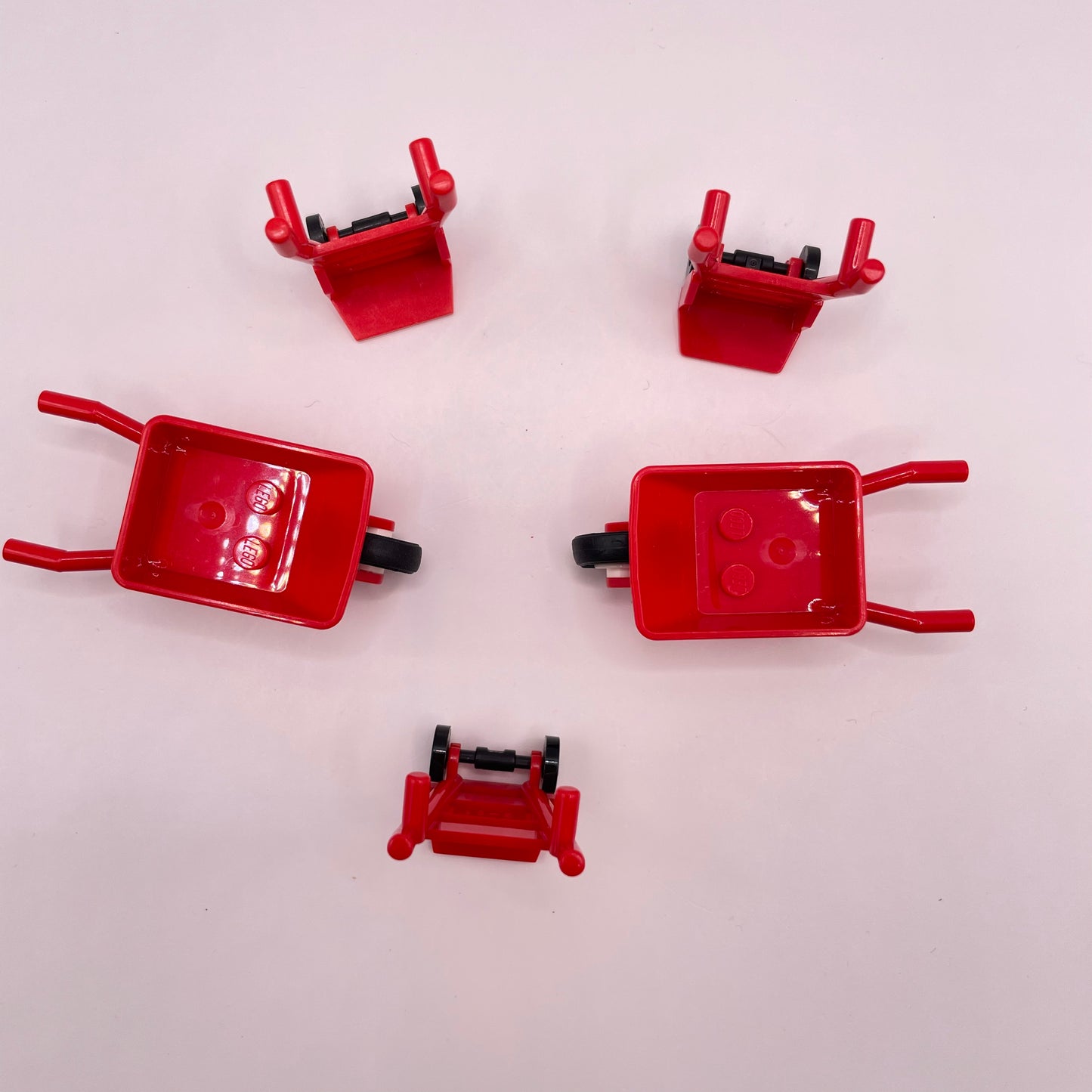 LEGO Cargo Transport, Trolley, Wheelbarrow, 5 Pieces