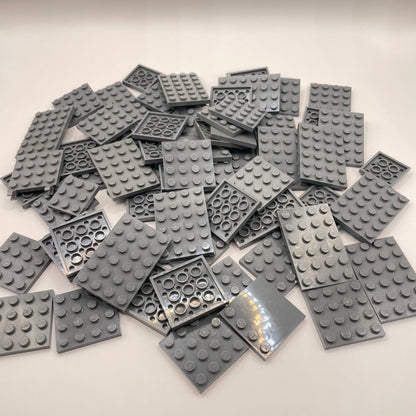 LEGO Plates, Medium, Dark Bluish Grey, Approx. 150g