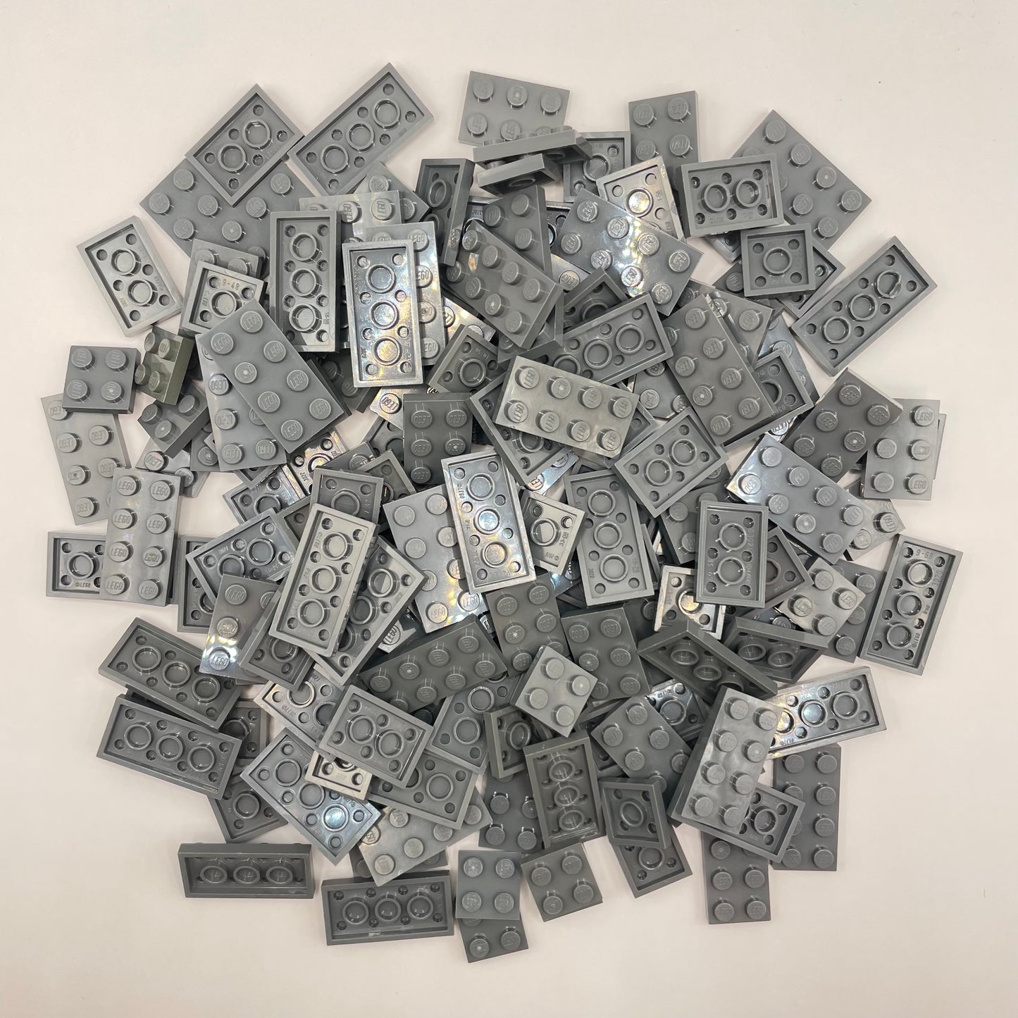 LEGO  Plates, 2x Wide Short, Dark Bluish Grey, Approx. 145g