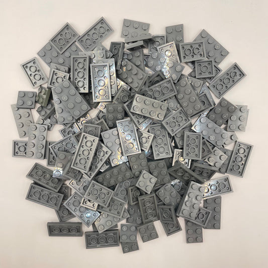 LEGO  Plates, 2x Wide Short, Dark Bluish Grey, Approx. 145g