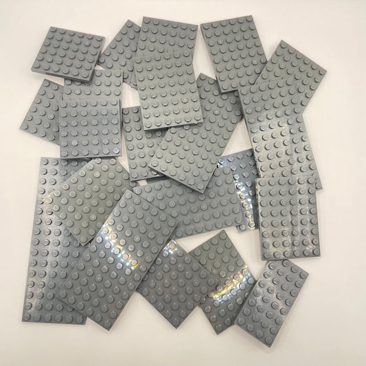 LEGO Medium Plates, Dark Bluish Grey, Approx. 150g