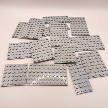 LEGO Medium Plates, Light Bluish Grey, Approx. 90g
