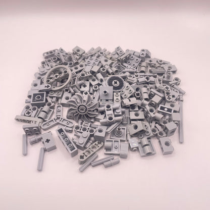 LEGO Small Technic incl. Pins and Axles, Technic, Light Bluish Grey, Approx. 100g